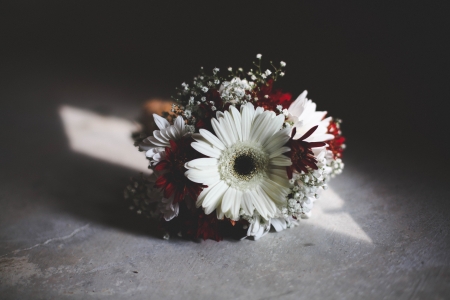 Bouquet - white, bouquet, flowers, petals