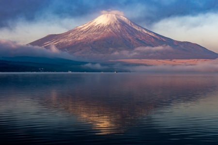 Mt. Fuji Reflection - fuji, japan, nature, scenery, lake, mountain, japanese