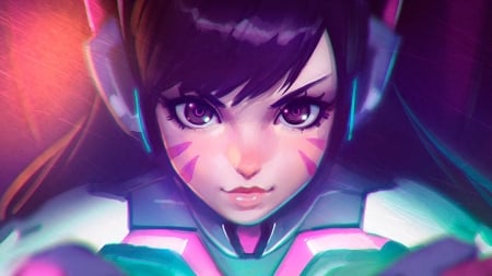 D. Va - Pink, Gamer, Overwatch, Bunny