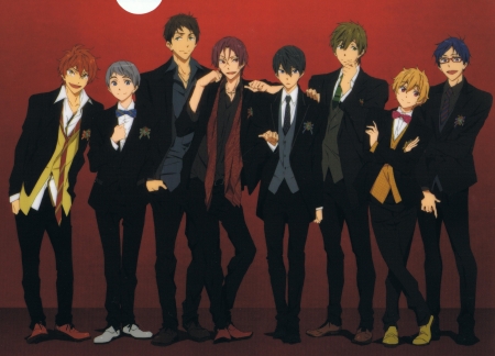 Free! - Hot, Cute, Momotaro Mikoshiba, Boys, Rin Matsuoka, Sousuke Yamazaki, Anime, Makoto Tachibana, Nitori Aichiro, Nagisa Hazuki, Anime guys, Rei Ryugazaki, Suits, Free iwatobi swim club, Male, Haruka Nanase