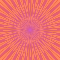 5K Purple On Orange Fractal Radial Desktop