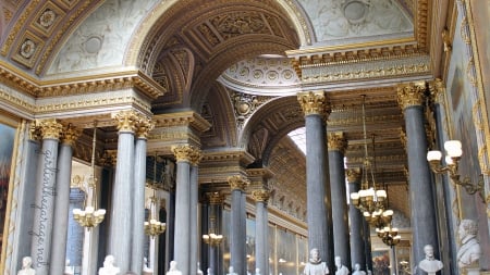 Palace Of Versailles - versailles, france, palace of versailles, architecture, chateau de versailles, palace, gold