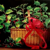 Nantucket Basket of Holly FC