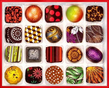 Chocolate Artistry  - wide screen, chocolates, beautiful, photo, photography, still life, candy