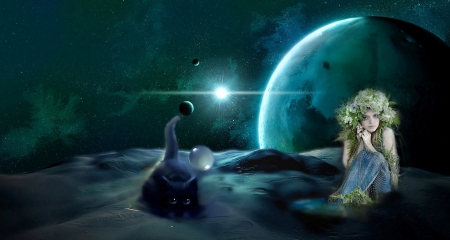 Ƹ̵̡Ӝ̵̨̄Ʒ♥Ƹ̵̡Ӝ̵̨̄Ʒ - moon, fantasy, art, fantasy land