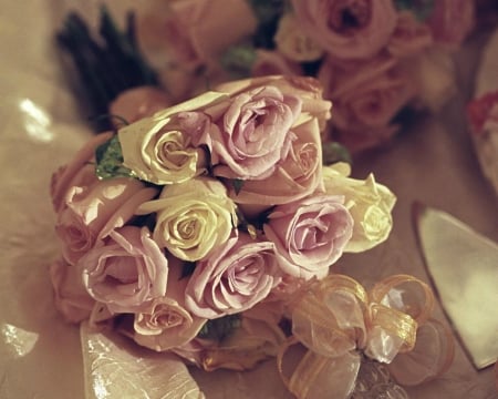 Bouquet of Roses - flowers, bouquet, roses, pink