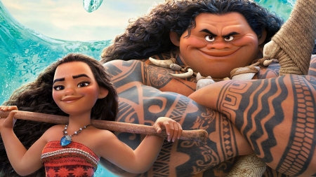 Moana 2016 - tatto, movie, girl, man, disney, moana, poster