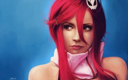 Yoko Littner - anime girls, yoko littner, anime, scarf, illustration