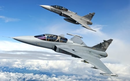 Gripen Fighters - fast, 2016, air, gripen, fighters, planes