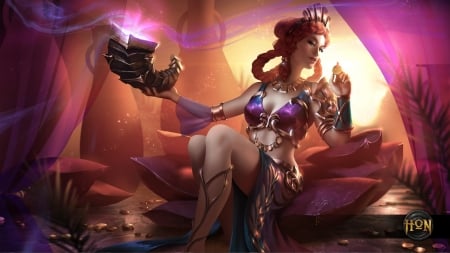 Fortuna - game, fantasy, girl, fortuna, pink, luminos, heroes of newerth