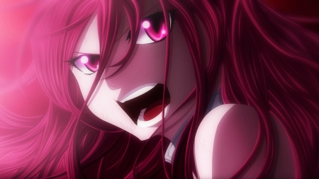 #Nothing - erza scarlet, red, purple, fairy tail, cool, dark, anime girl