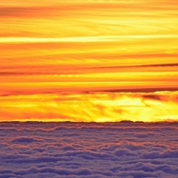 Bright Fiery Sunset Clouds