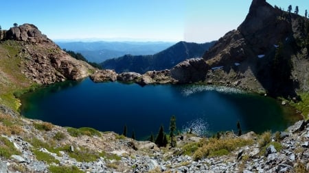 mountain lake - nature, fun, lake, mountain, cool