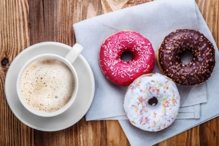 ♥ - coffeee, abstract, donuts, pink