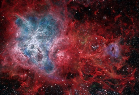 The Cosmic Web of the Tarantula Nebula - space, fun, galaxies, stars, cool, nebula