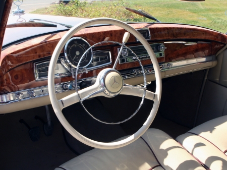 1951 Mercedes-Benz 220 - steering wheel, vintage, classic, interior, 220, 1951, mercedes benz