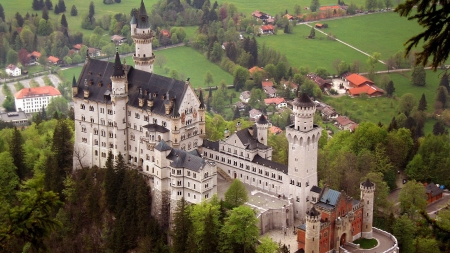 castle from above - fun, cool, castle, architecture, medieval