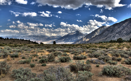 Widescreen Park - clouds, skies, landscape, dessert, mountain, park