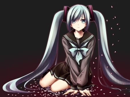 Miku Hatsune - school uniform, vocaloid, anime girl, miku, school girl