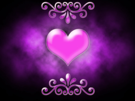 PINK WALLPAPER - fog, purple, black, heart