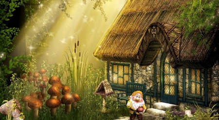 Dwarf House - mushroom, house, pretty, dwaef