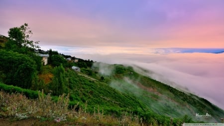 Filband Village - nature, filbands, clouds, landscapes