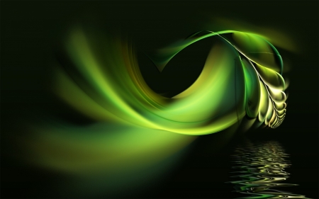 Green fractal - fractal, green, art, abstract