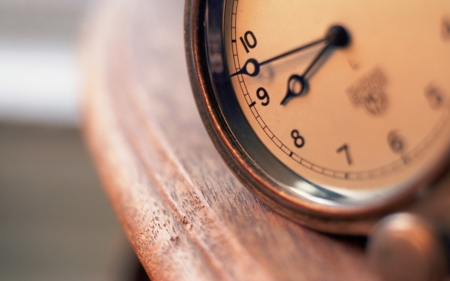 Clock - wood, clock, minute, second