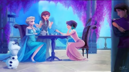 Disney drawing - drink, abstract, friends, tea, disney