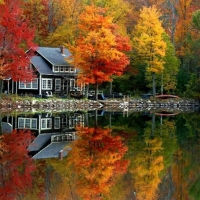 Autumn Lake House