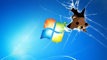 broken windows - funny, windows, entertainment, cool, technology