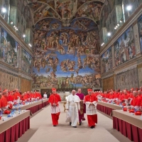 Pope Francis and Cardinals