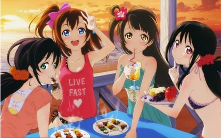 Love Live! - Cute, Bikini, Female, Swimsuit, Nozomi Tojo, Kawaii, Love live school idol project, Anime, Kotori Minami, Nico Yazawa, Love Live, Honoka Kousaka, Cute Anime girls