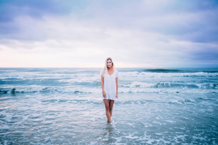 Unknown Model - water, beach, blonde, sea, ocean, babe, lady, woman, model