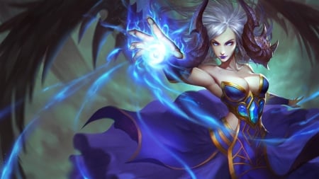 Misery - game, fantasy, blue, girl, misery, luminos, heroes of newerth