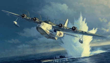 Short Sunderland Artwork - short sunderland artwork, short sunderland, fleet air arm, british aircraft, short sunderland art, world war two