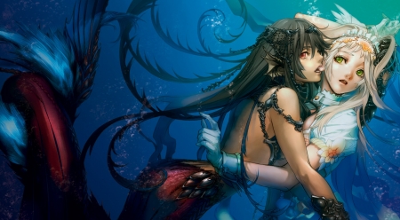 •ღ✿ღ• - fantasy, love, art, mermaid