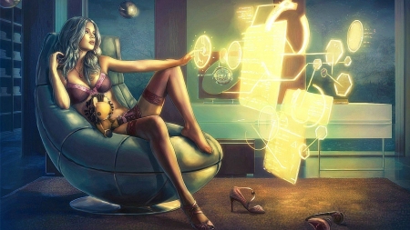 fantasy girl - fun, fantasy, cool, abstract