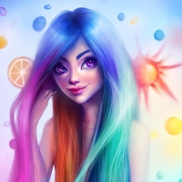 Rainbow hair