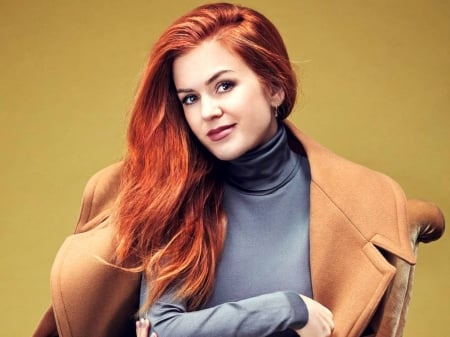 Isla Fisher - fisher, actress, 2016, isla fisher, wallpaper, model, beautiful, coat, isla