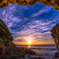 Beach cave, Malibu, California