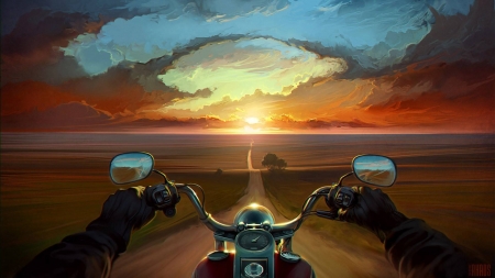 riding into the sunset