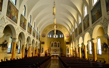 Catholic Church - architecture, interior, catholic, church