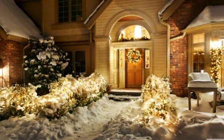 It's winter - winter, house, decorations, snow