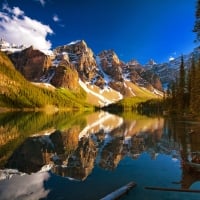 Landscape with mountain and lake