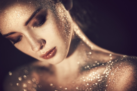 Beauty - woman, glitter, beauty, girl, model