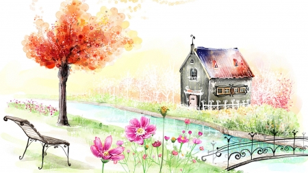 Beautiful Painting - lovely, water  colors, painting, beautiful