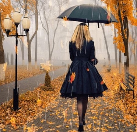 a rainy day - people, photography, beautiful, autumn