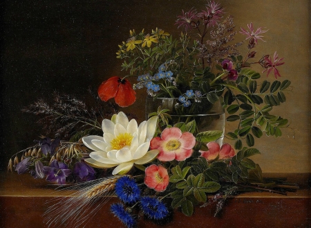 FLOWERS - leaves, colors, petals, vase