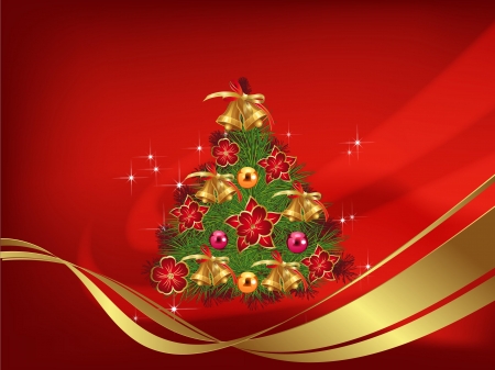 CHRISTMAS TREE - DESIGN, COLORS, TREE, ABSTRACT